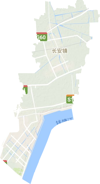 长安镇地形地图
