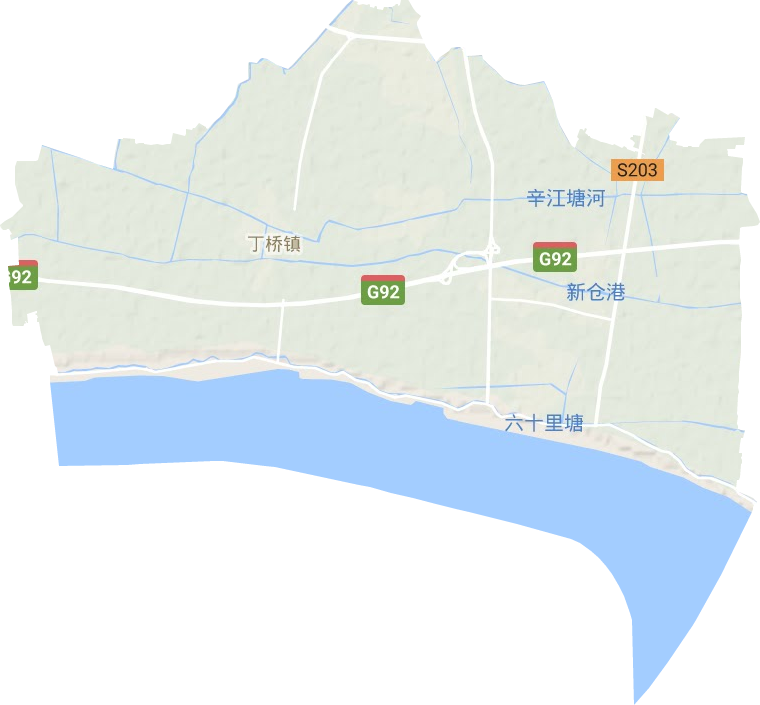 丁桥镇地形地图