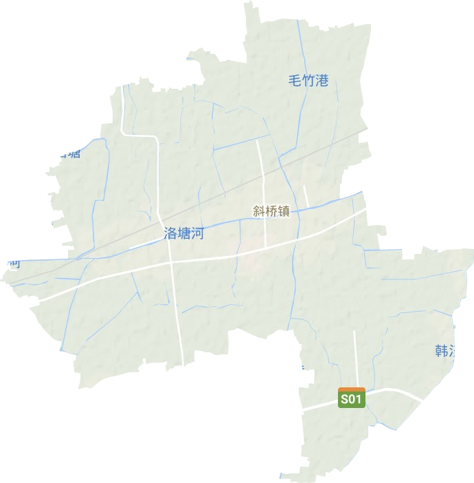 斜桥镇地形地图