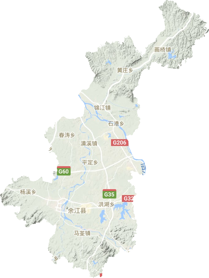 余江区地形地图