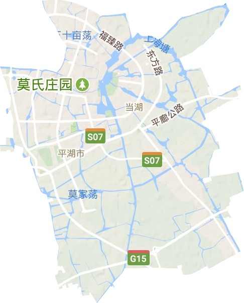 当湖街道地形地图