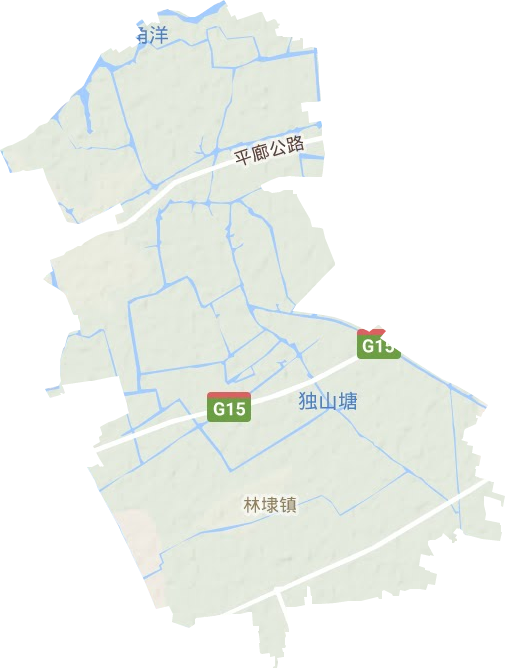 林埭镇地形地图