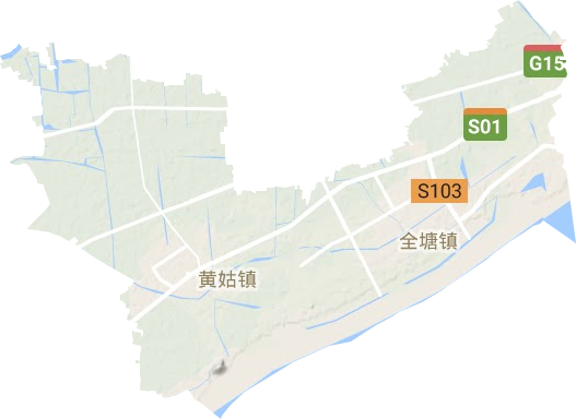 独山港镇地形地图