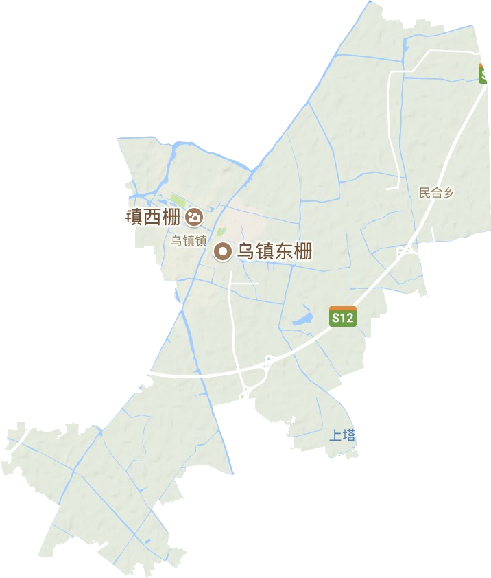乌镇镇地形地图