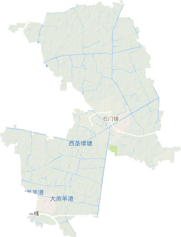 石门镇地形地图