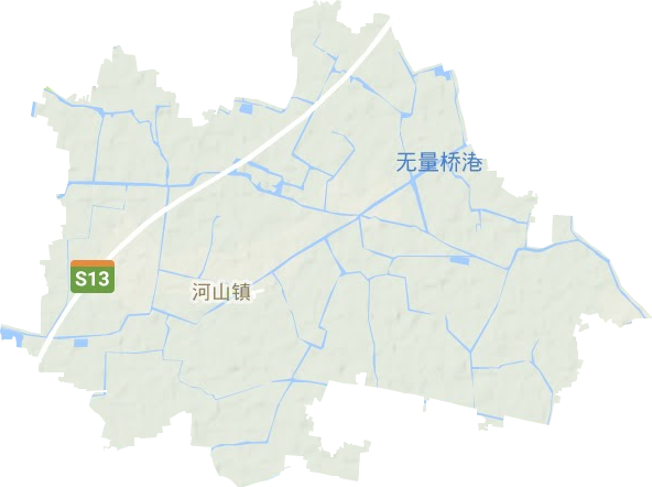 河山镇地形地图