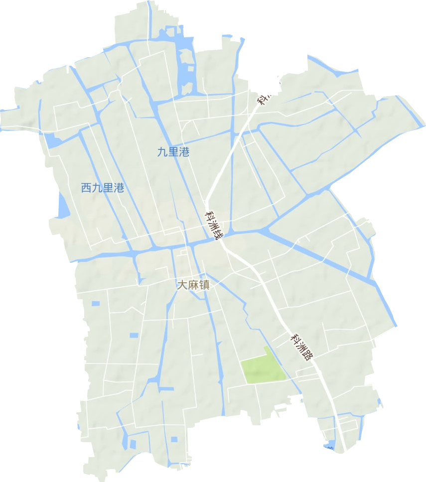 大麻镇地形地图