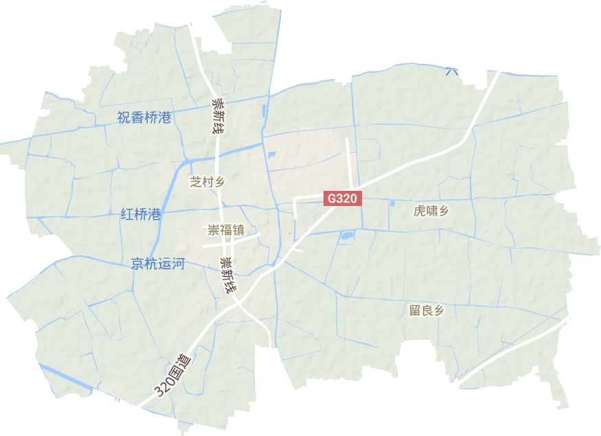 崇福镇地形地图