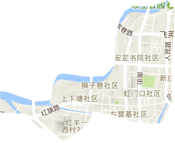 爱山街道地形地图