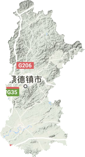 景德镇市地形地图