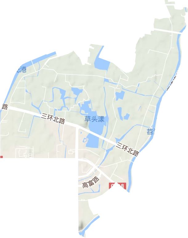 环渚街道地形地图