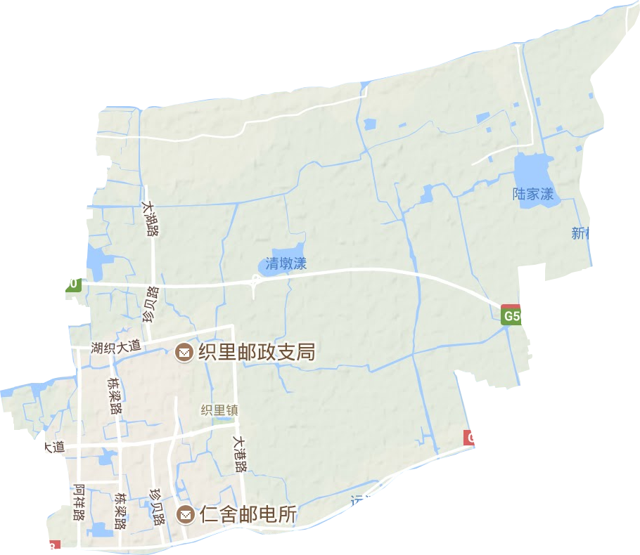 织里镇地形地图
