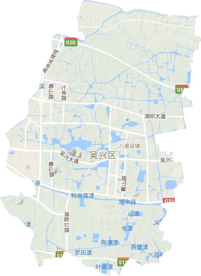 八里店镇地形地图