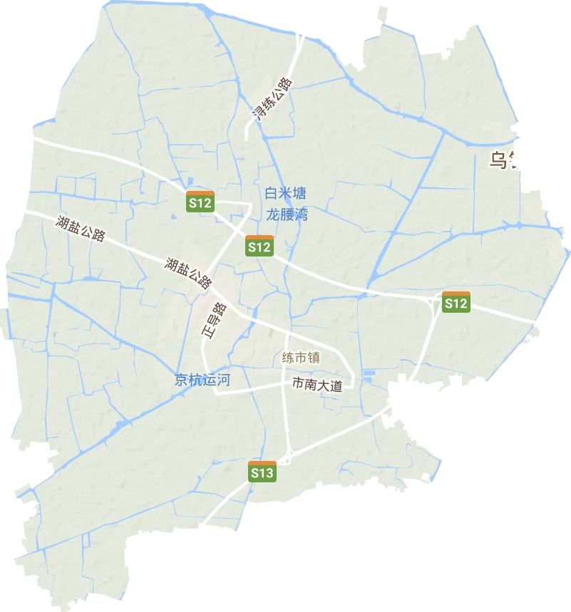 练市镇地形地图