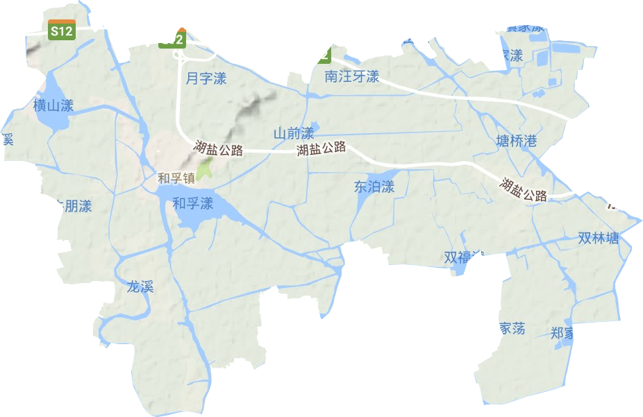 和孚镇地形地图