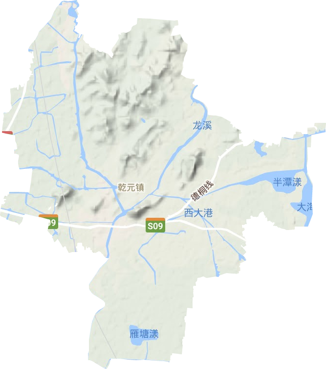 乾元镇地形地图