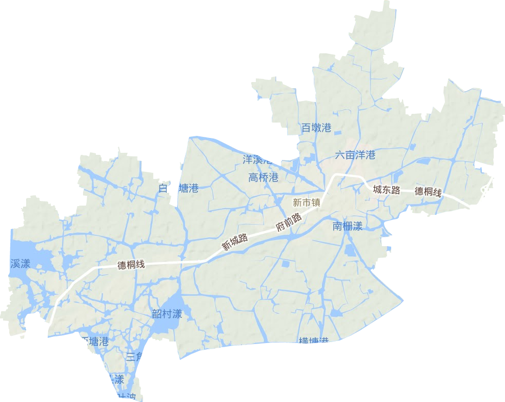 新市镇地形地图