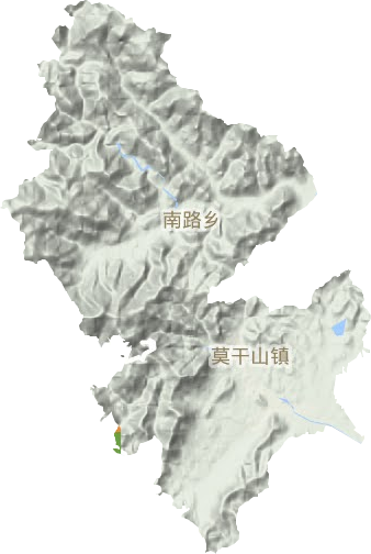 莫干山镇地形地图