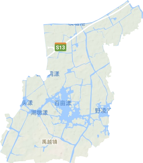 禹越镇地形地图