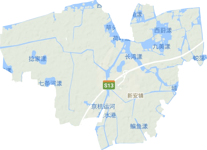 新安镇地形地图