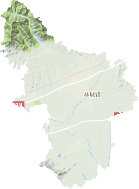 林城镇地形地图
