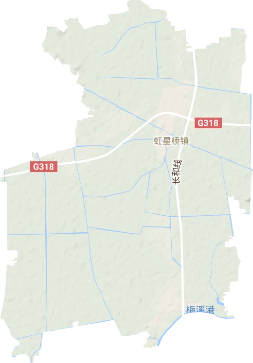 虹星桥镇地形地图