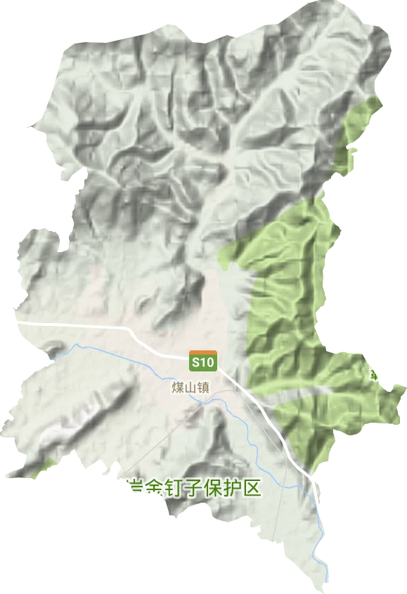 煤山镇地形地图