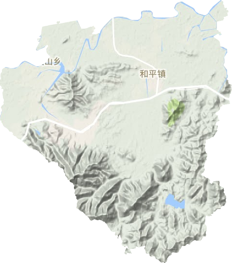 和平镇地形地图