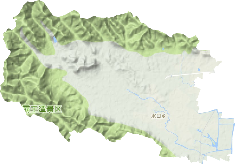 水口乡地形地图