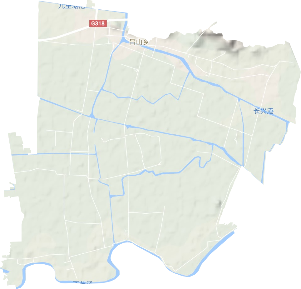 吕山乡地形地图