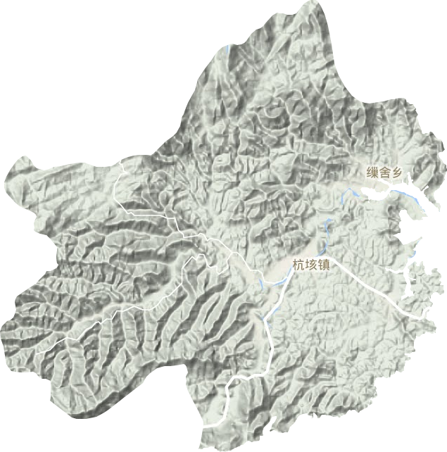 杭垓镇地形地图