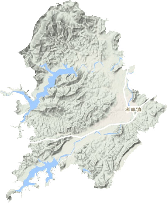 孝丰镇地形地图