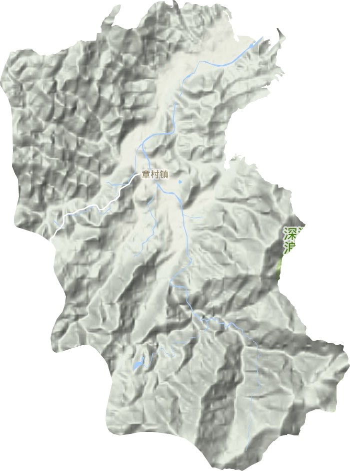 章村镇地形地图