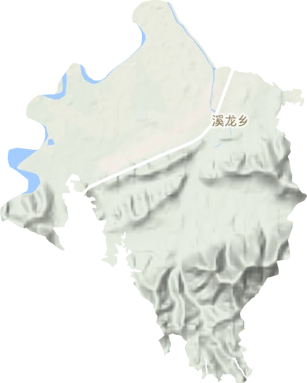 溪龙乡地形地图
