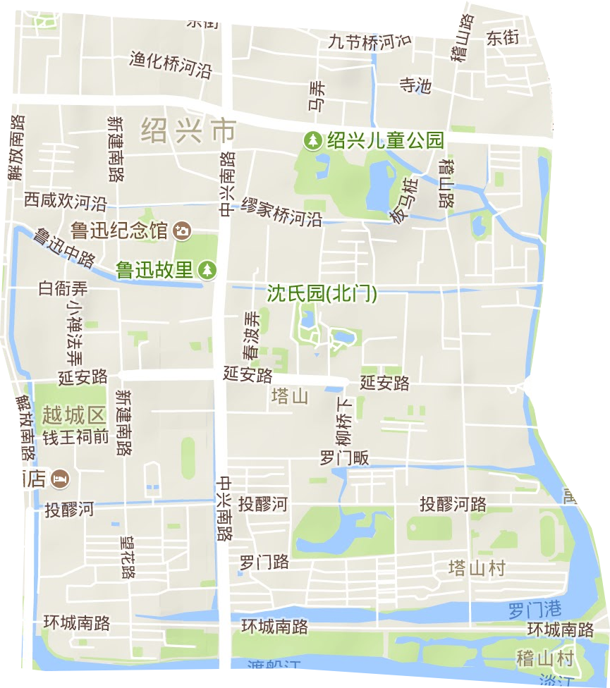 塔山街道地形地图