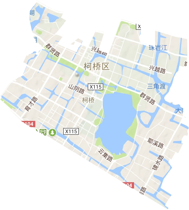 柯桥街道地形地图