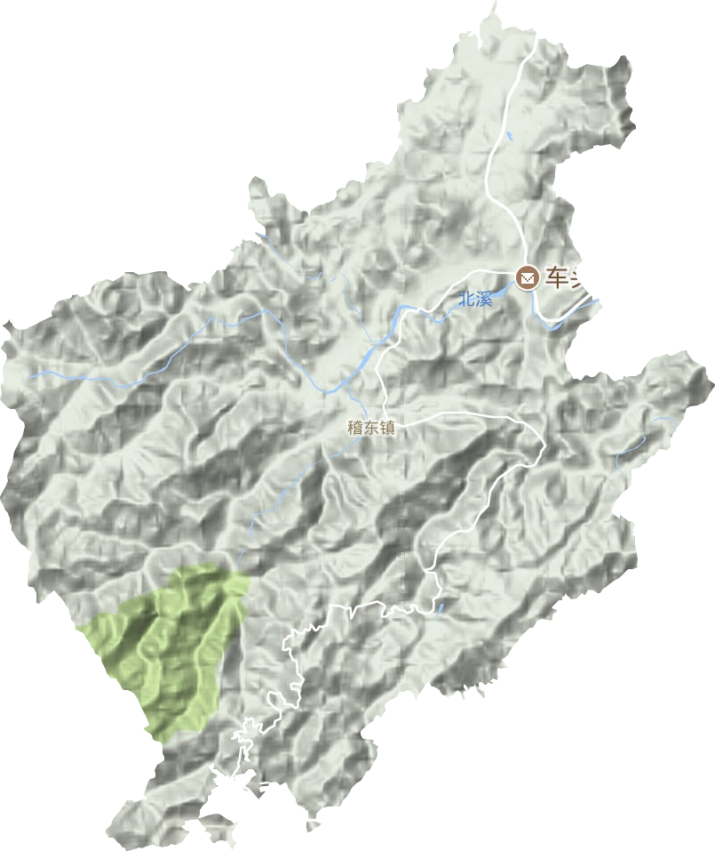 稽东镇地形地图