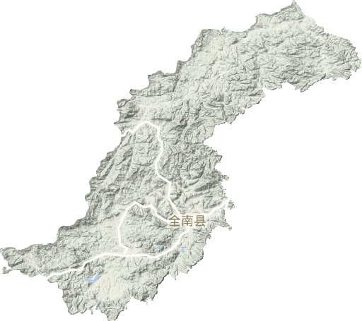 全南县地形地图