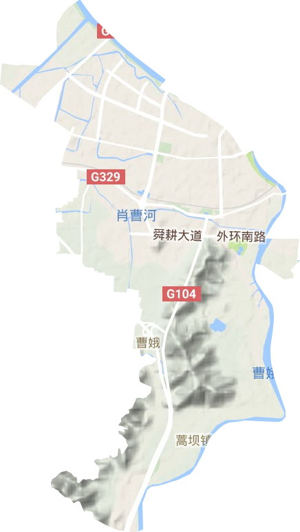曹娥街道地形地图