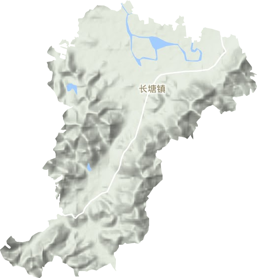 长塘镇地形地图