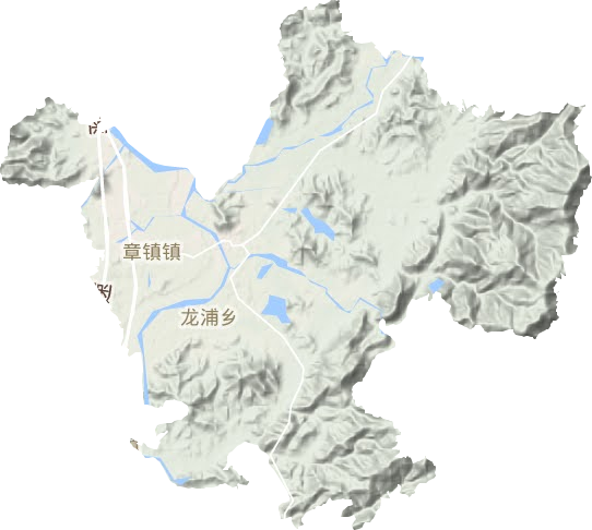 章镇镇地形地图
