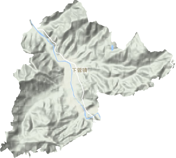 下管镇地形地图