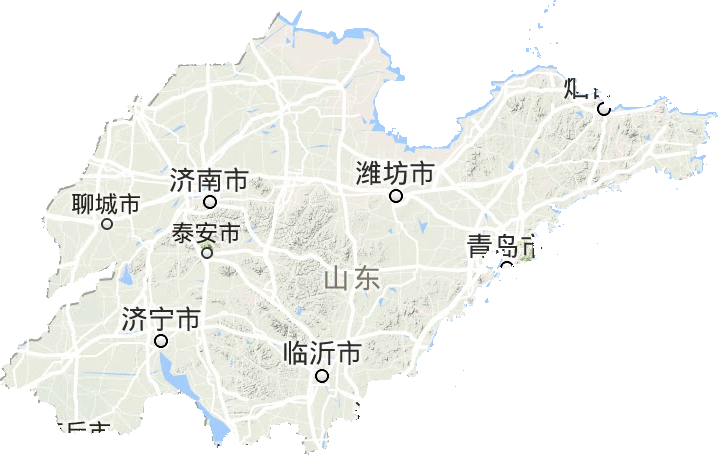 山东省地形地图