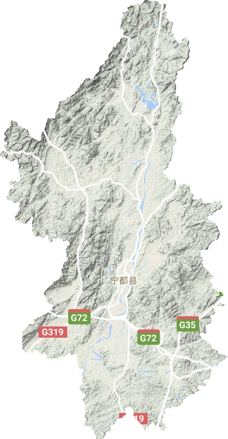 宁都县地形地图