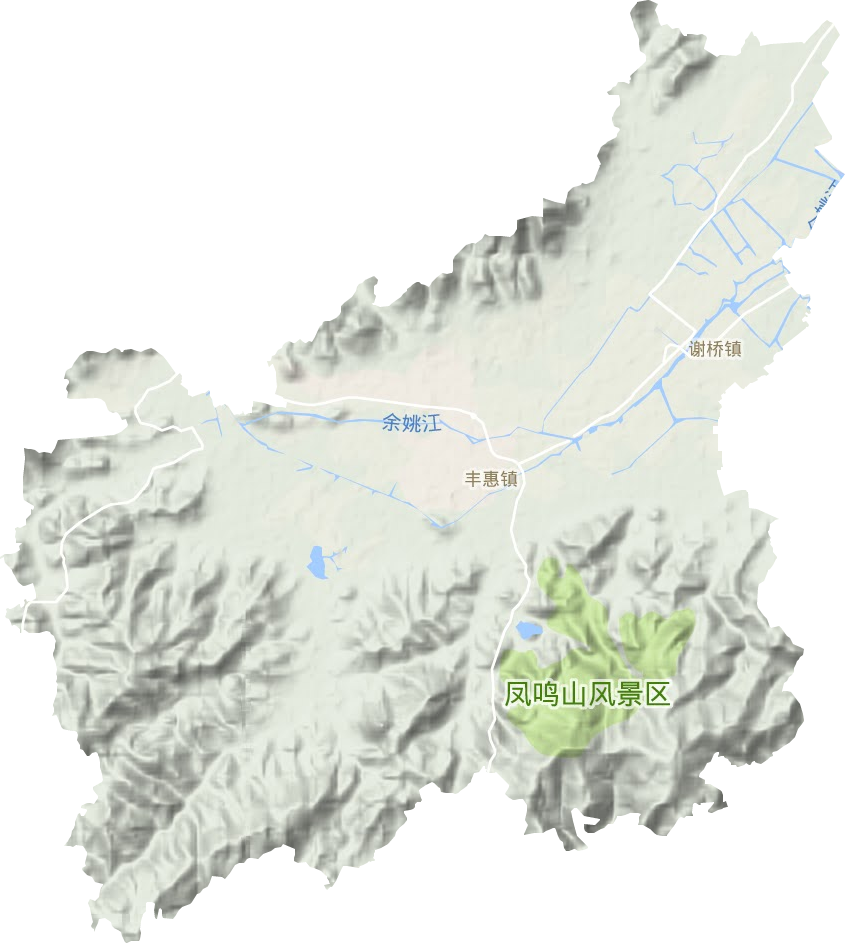 丰惠镇地形地图