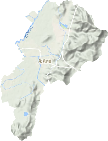 永和镇地形地图