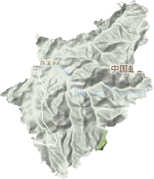 陈溪乡地形地图
