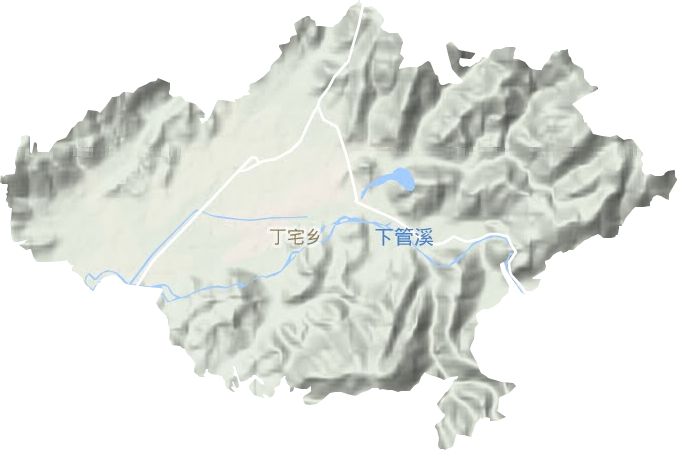 丁宅乡地形地图