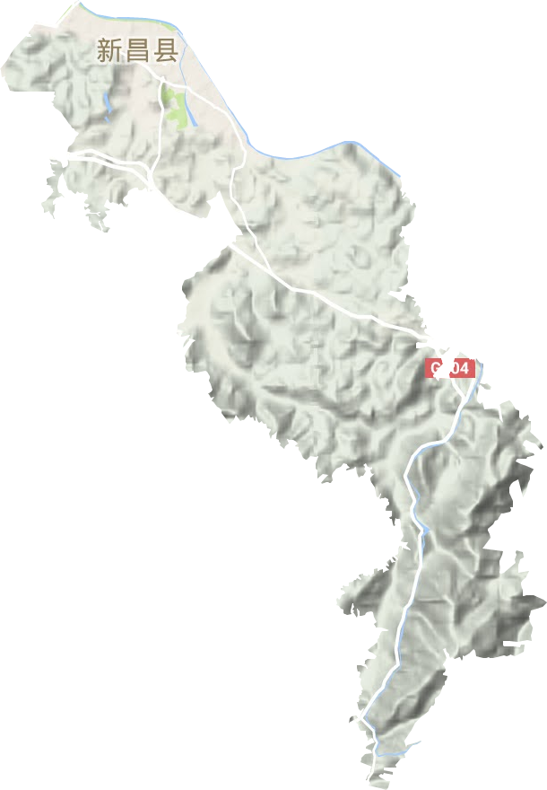 南明街道地形地图