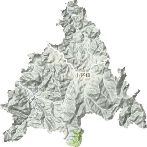 小将镇地形地图